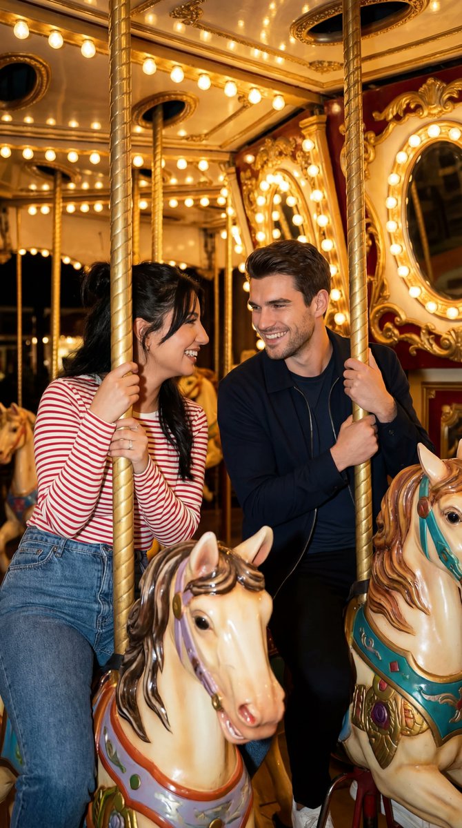 Carousel Lovers Golden Hour