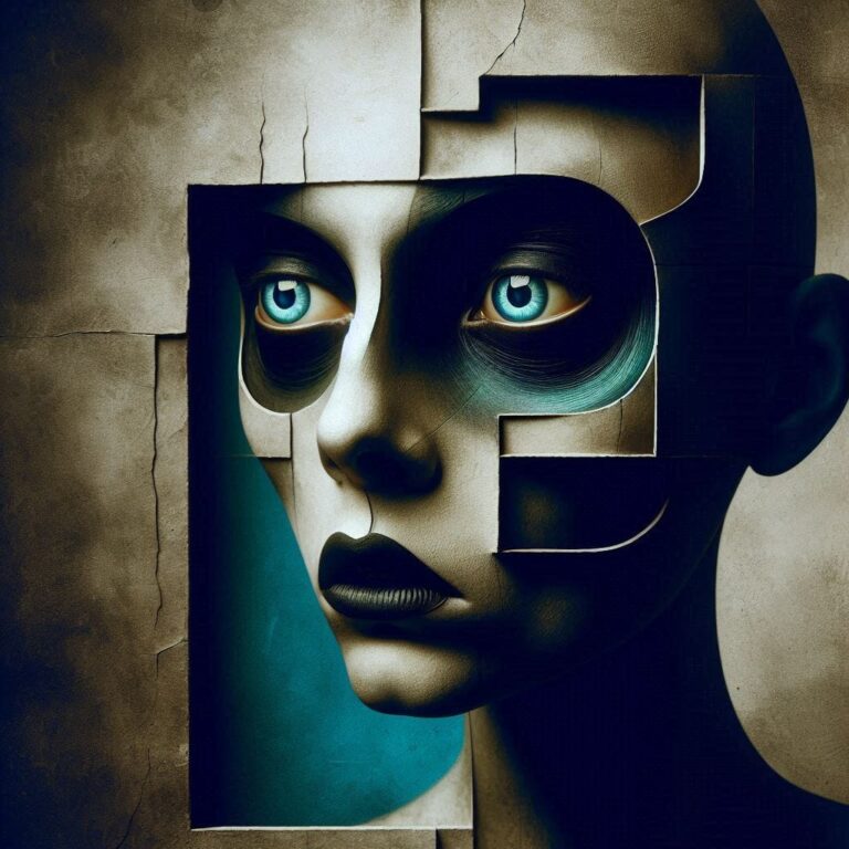 Disturbing Woman Minimal Mixed Media