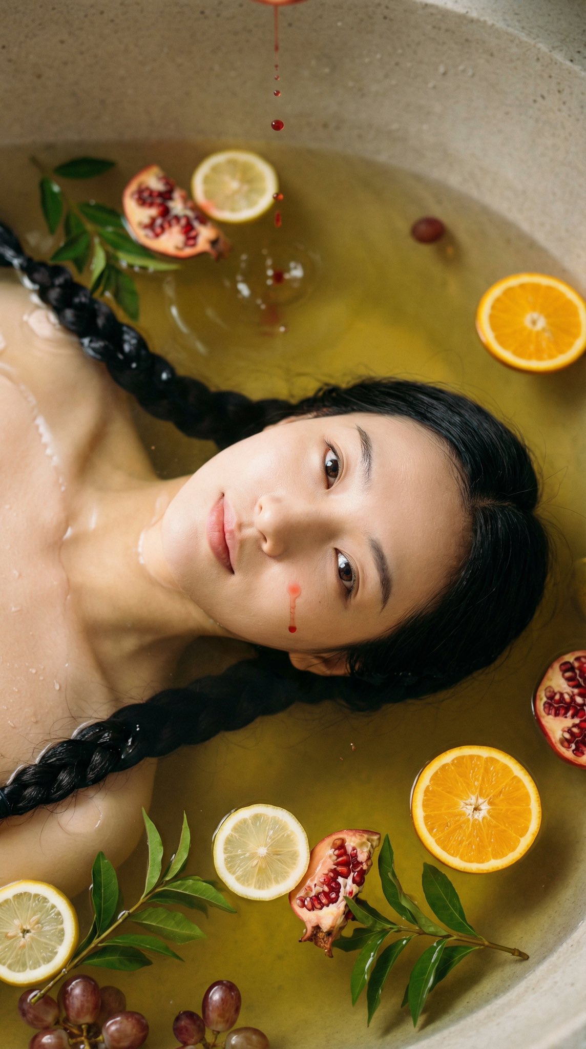 Serene Goddess Emerging From Water