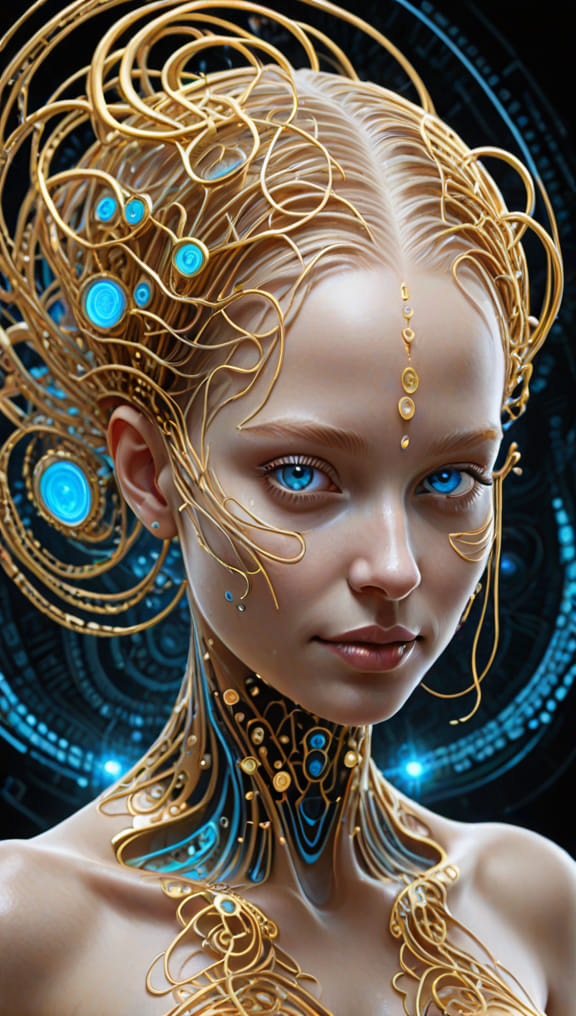 Surreal Digital Fingerprint Sci-Fi Scene