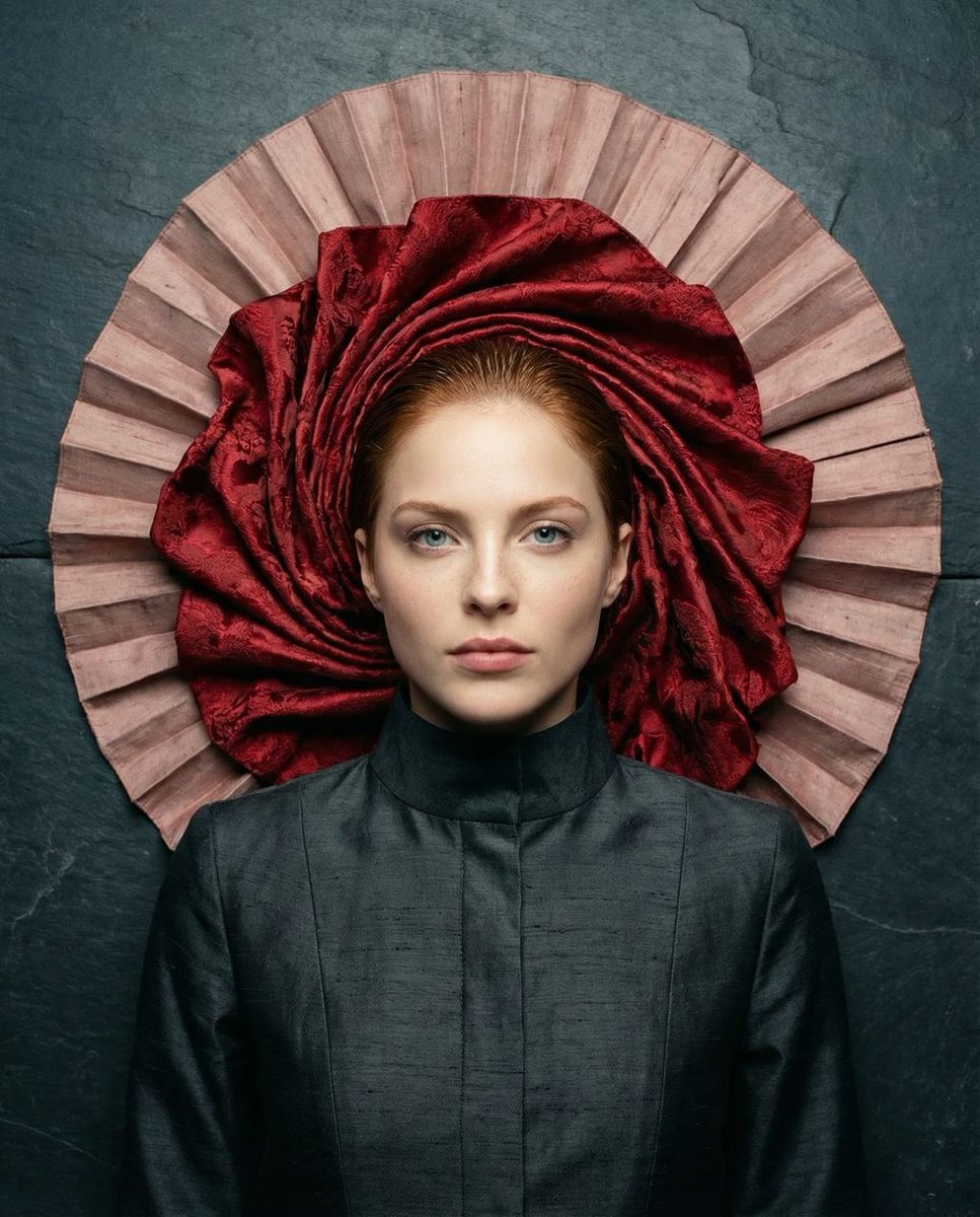 Surreal Fabric Halo Fashion Portrait