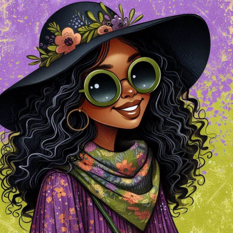 Smiling Woman in Green Sunglasses