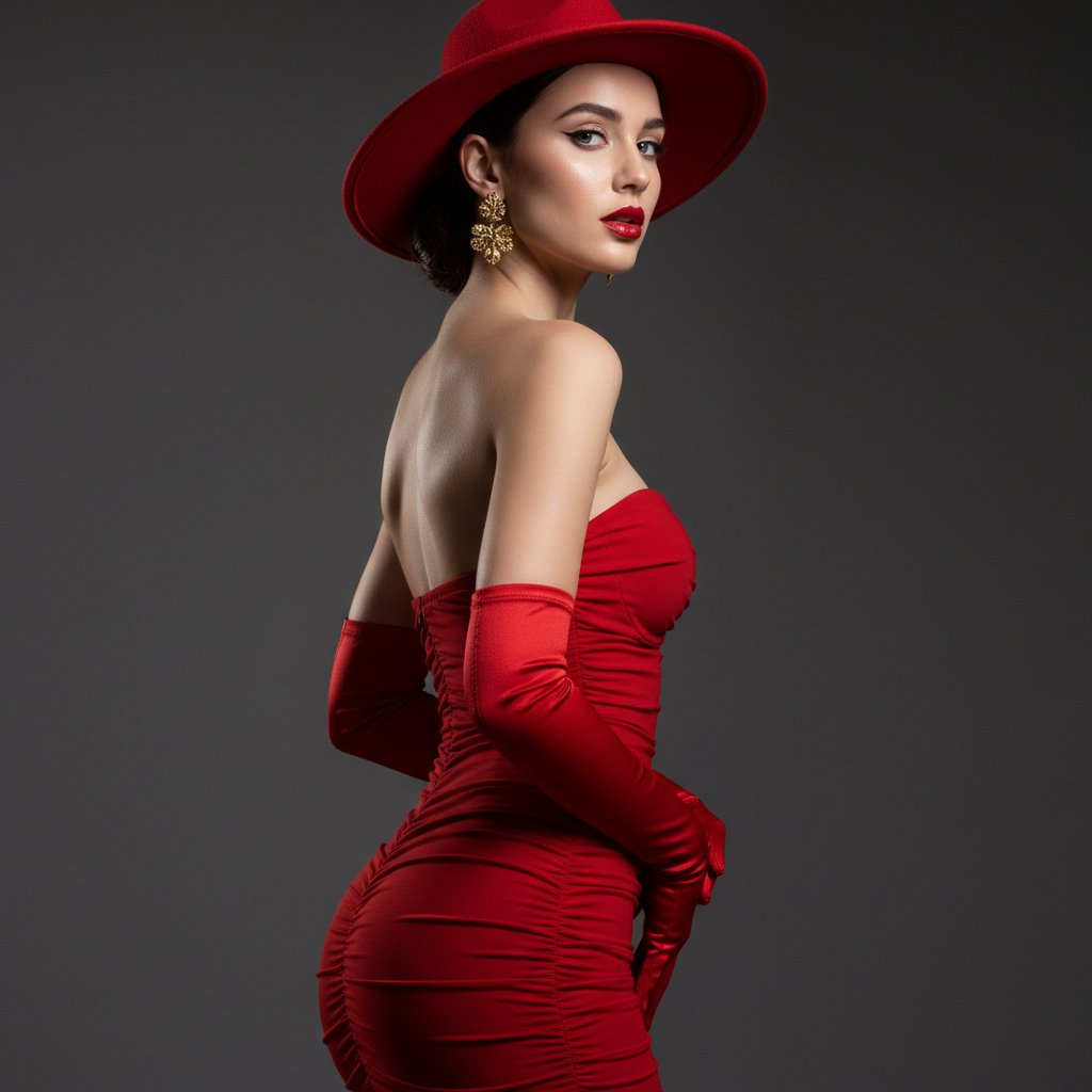 Red Velvet Seduction Portrait