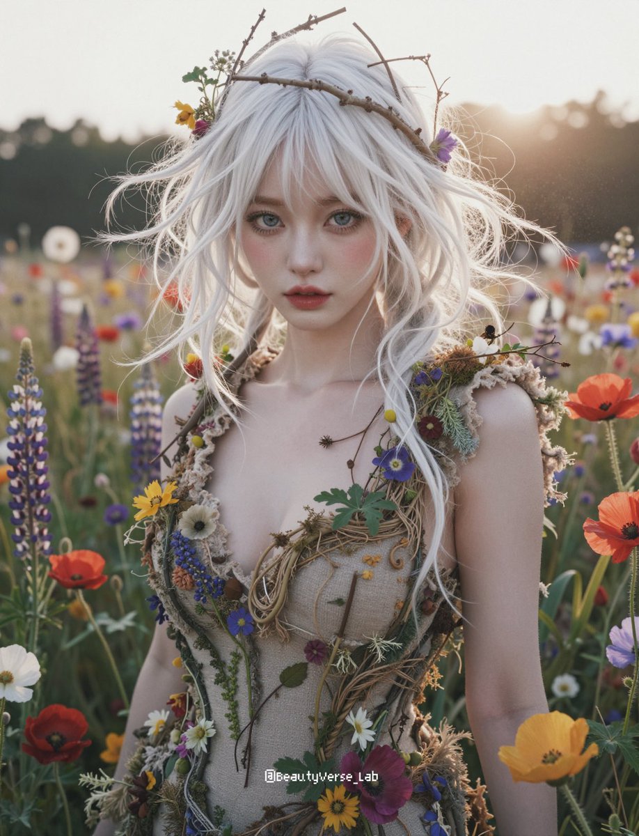 Ethereal Wildflower Fantasy Portrait