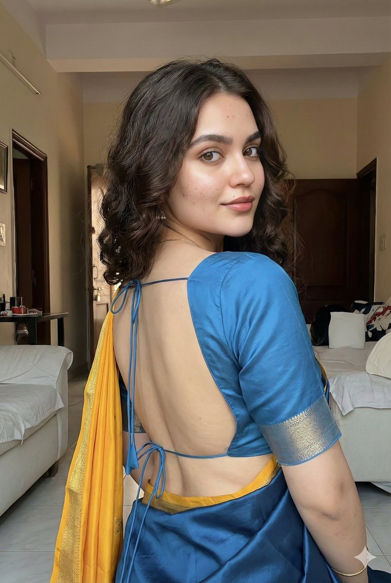 Satin Saree Backward Glance
