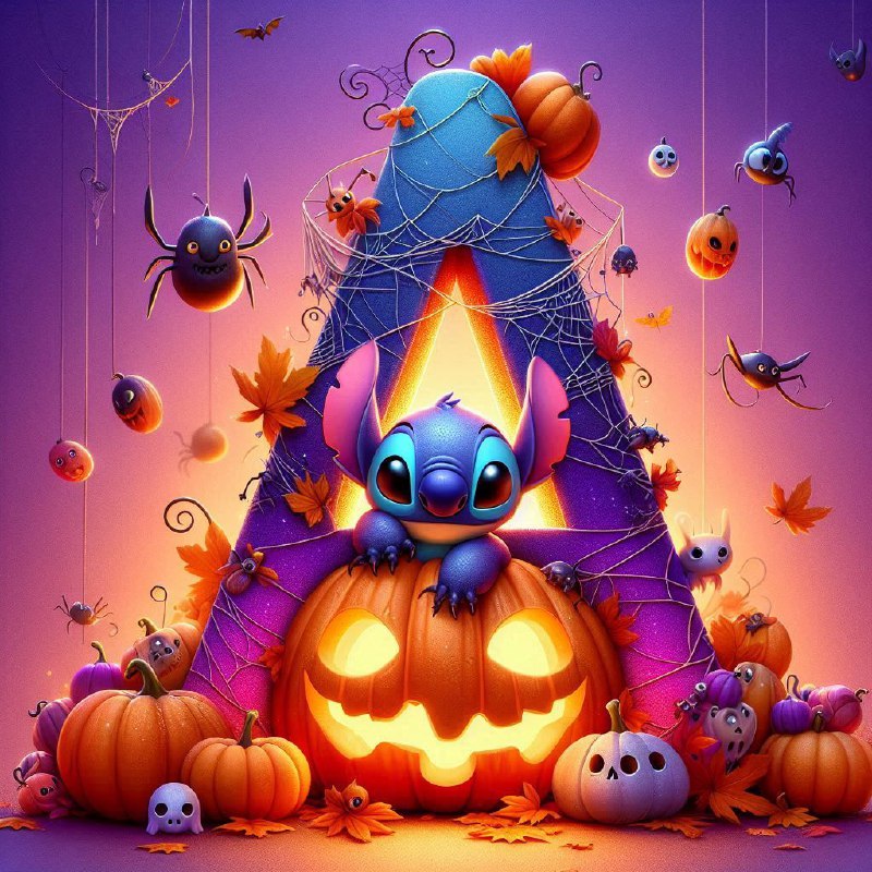 Whimsical Halloween Letter ‘A’ Illustration