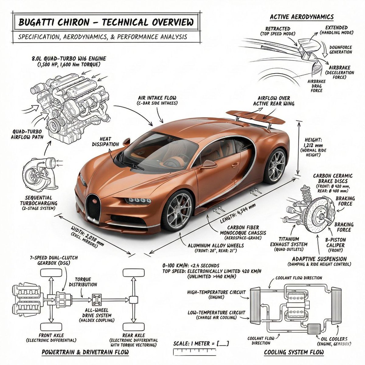 Supercar Technical Infographic Design