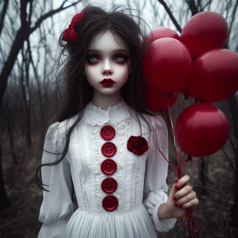 12-Year-Old Girl with Red Balloons