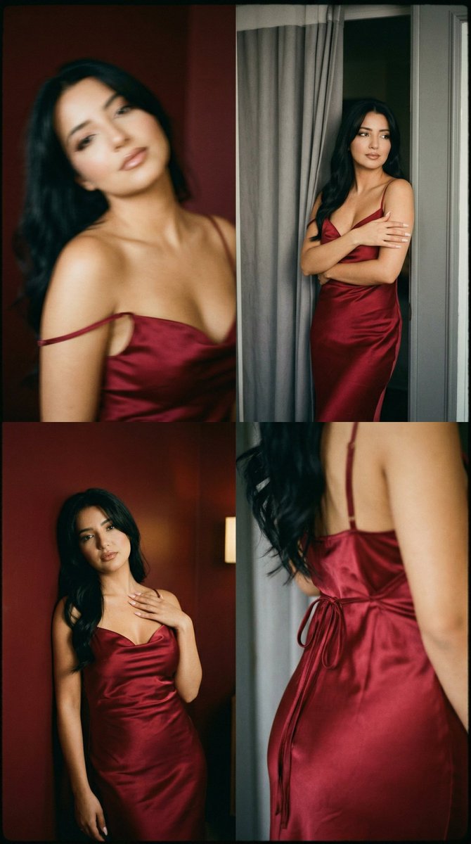 Red Satin Film Boudoir