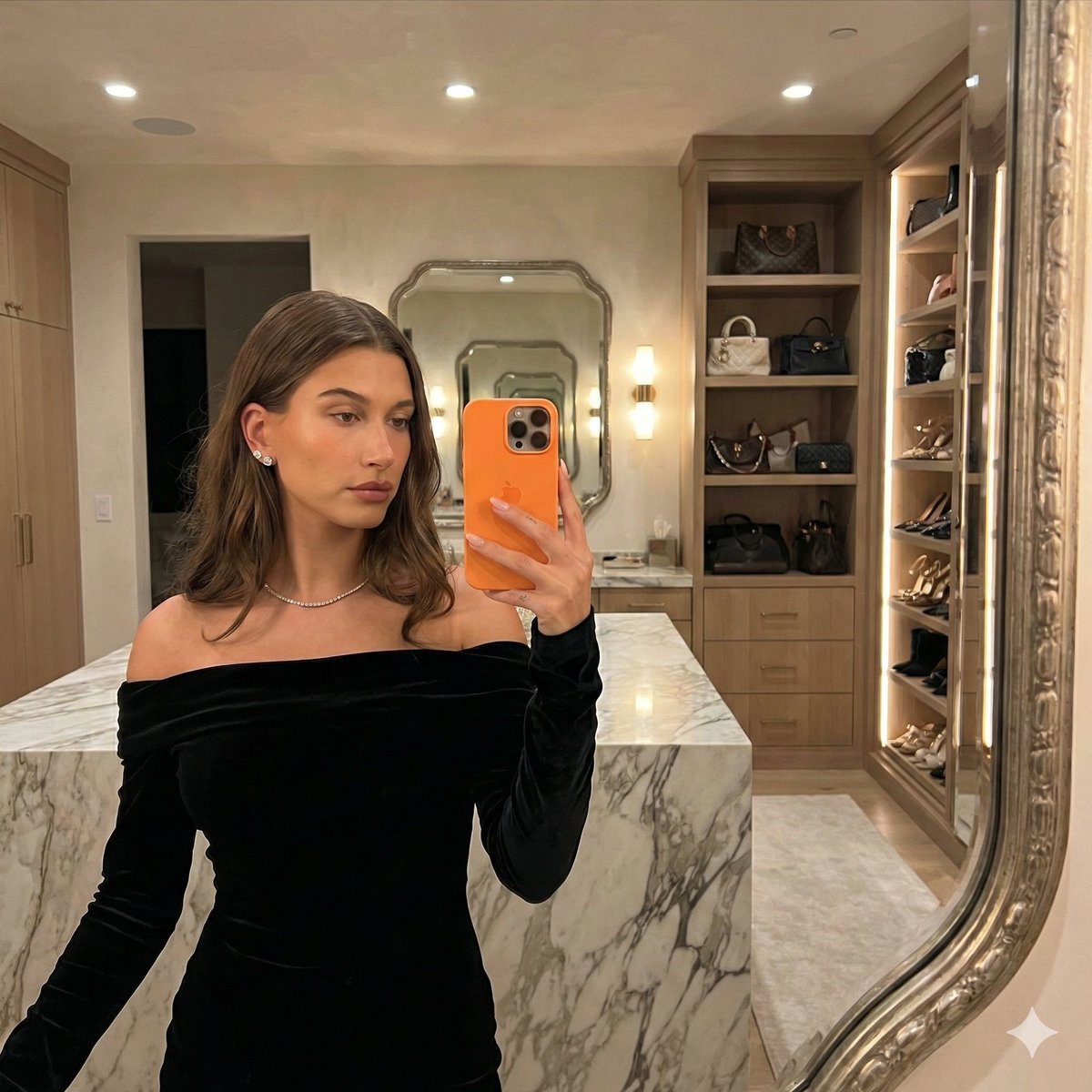 Mirror Seduction: Leather Selfie