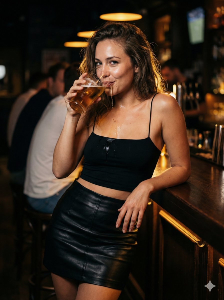 Sultry Bar Nightlife Portrait