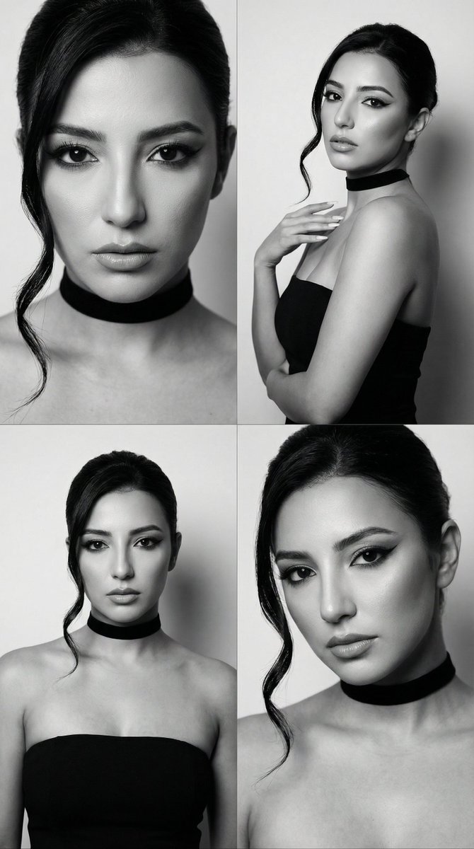 Monochrome Glamour Contact Sheet