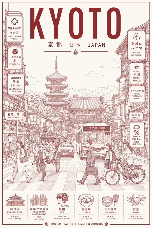 Minimalist Line Art Travel Poster