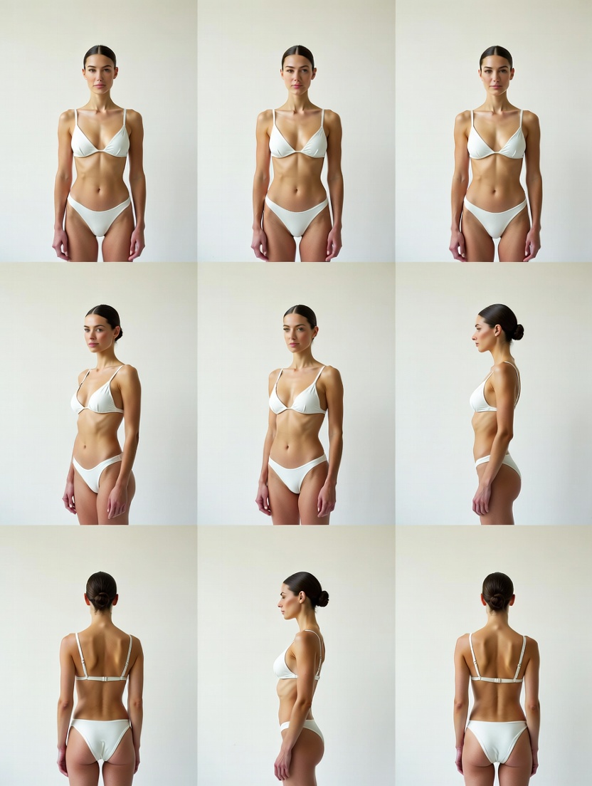 Swimsuit Model Contact Sheet