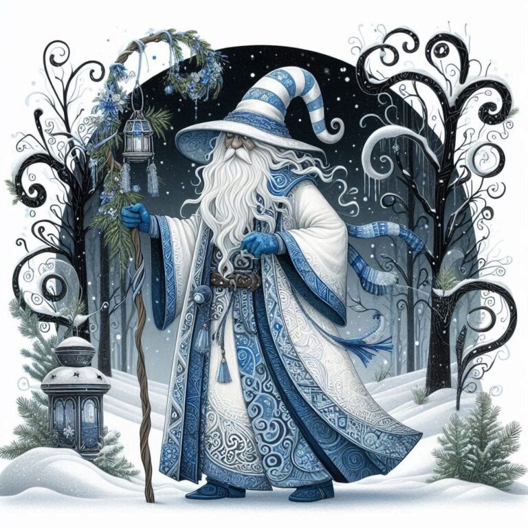 A Whimsical Elderly Winter Wizard