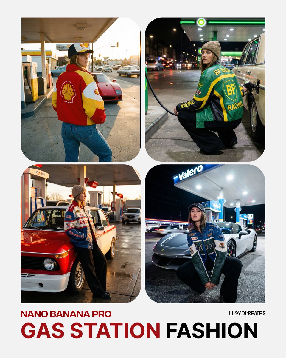 Gas Station Streetwear Editorial