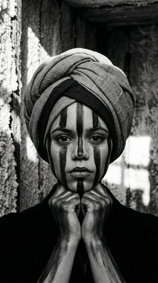 Obsidian Ritual Avant-Garde Portrait