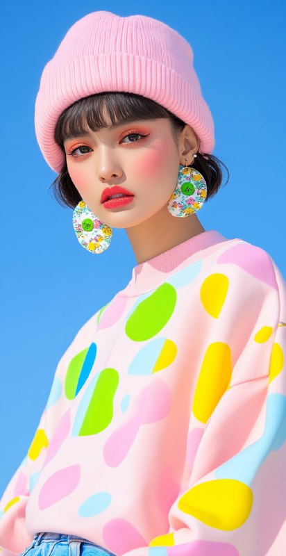 90s Supermodel in Bright Colors