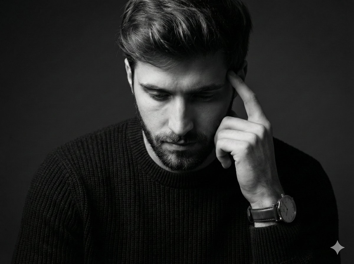 Contemplative Man Portrait