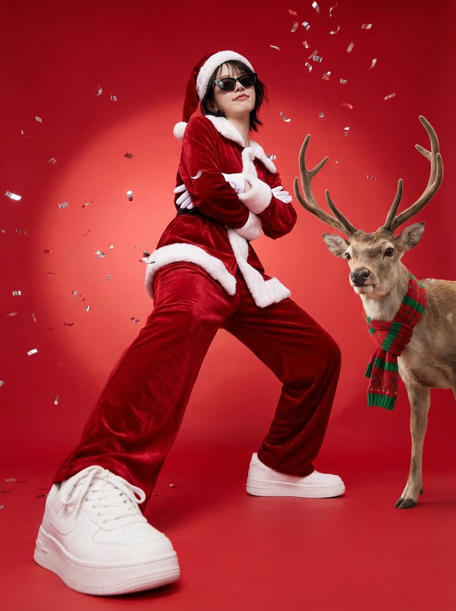 Sassy Santa Holiday Poster
