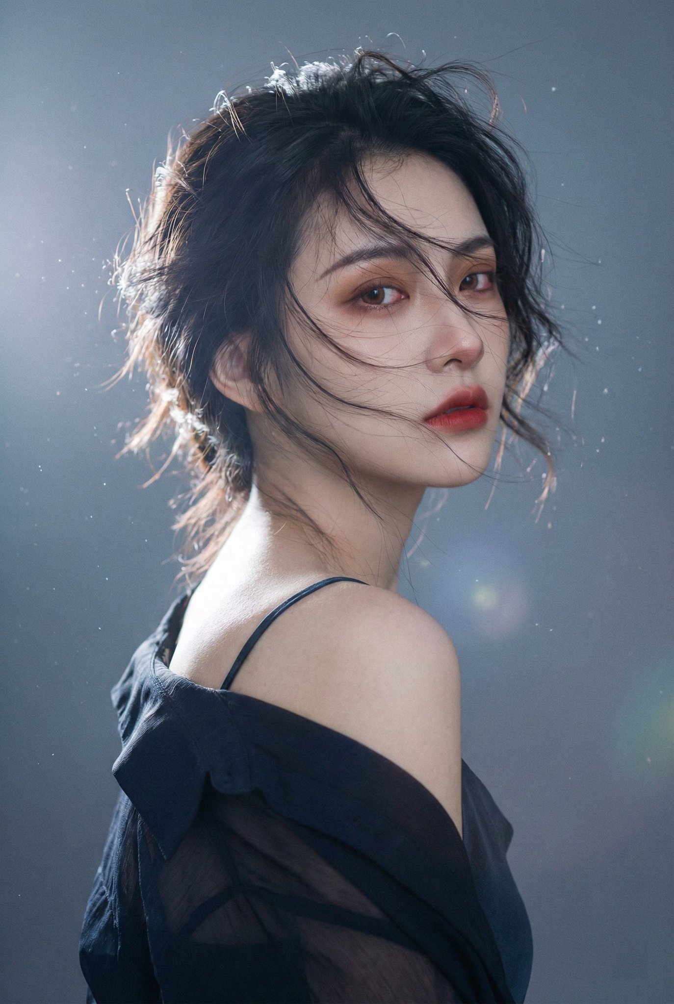 Backlit Gaze in Wind
