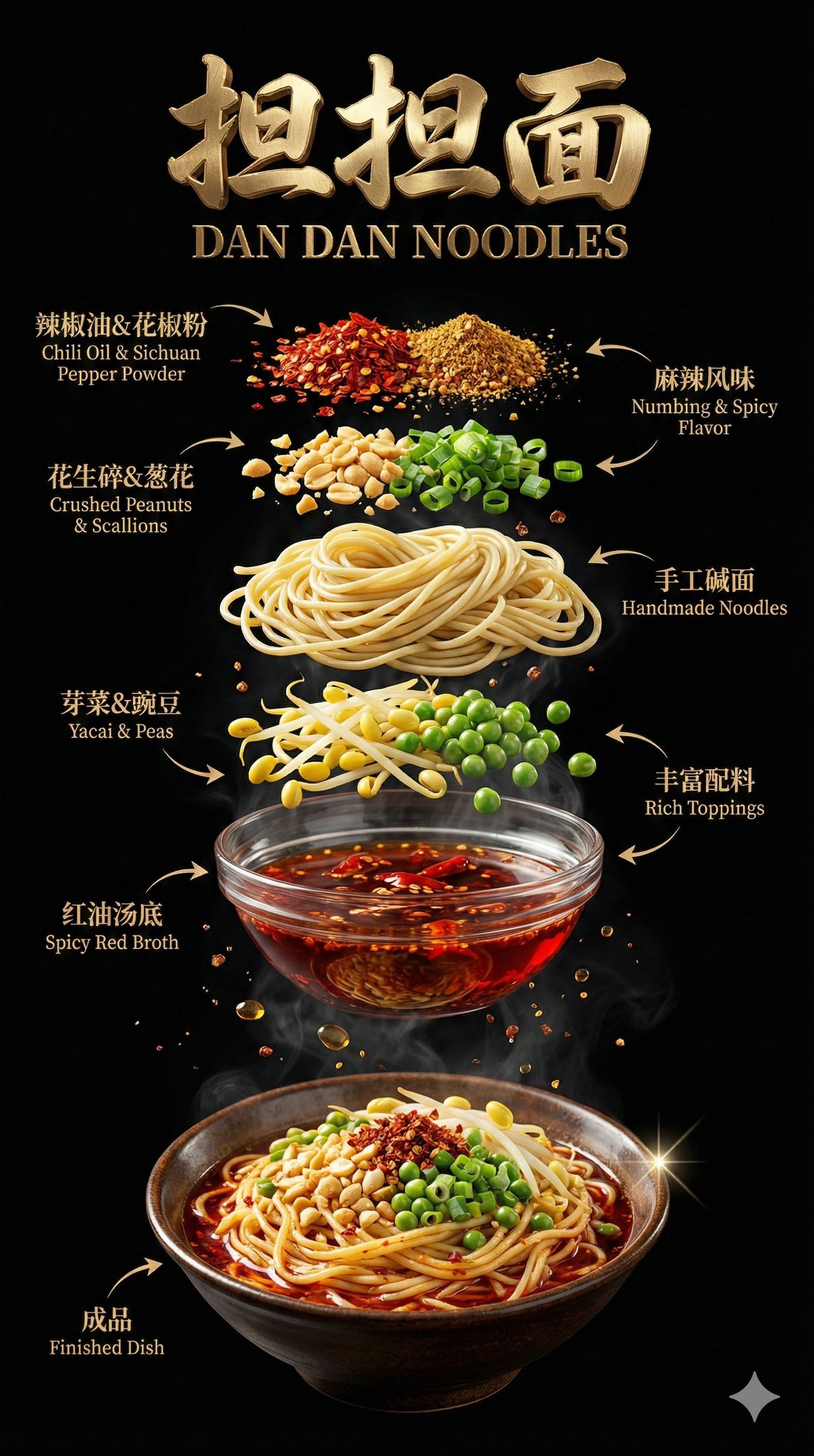 Golden Dan Dan Noodles Deconstructed