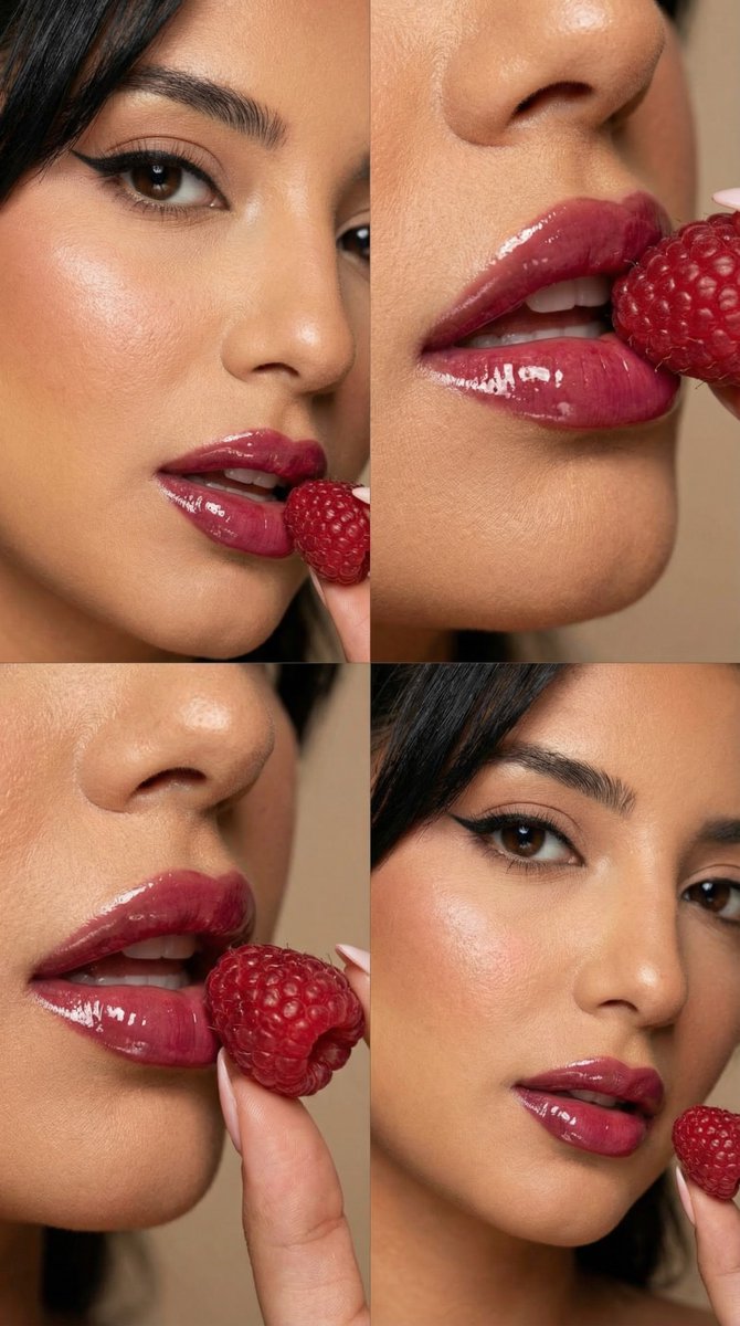 Raspberry Gloss Macro Beauty Campaign