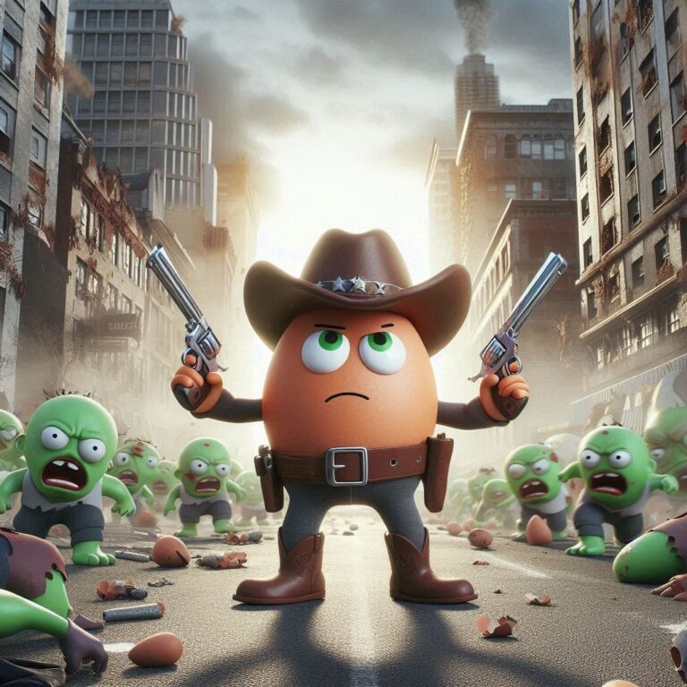 Egg Cowboy vs. Zombie Apocalypse