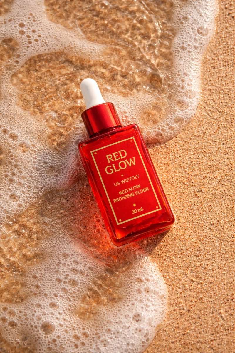 Red Elixir Beach Product Shoot