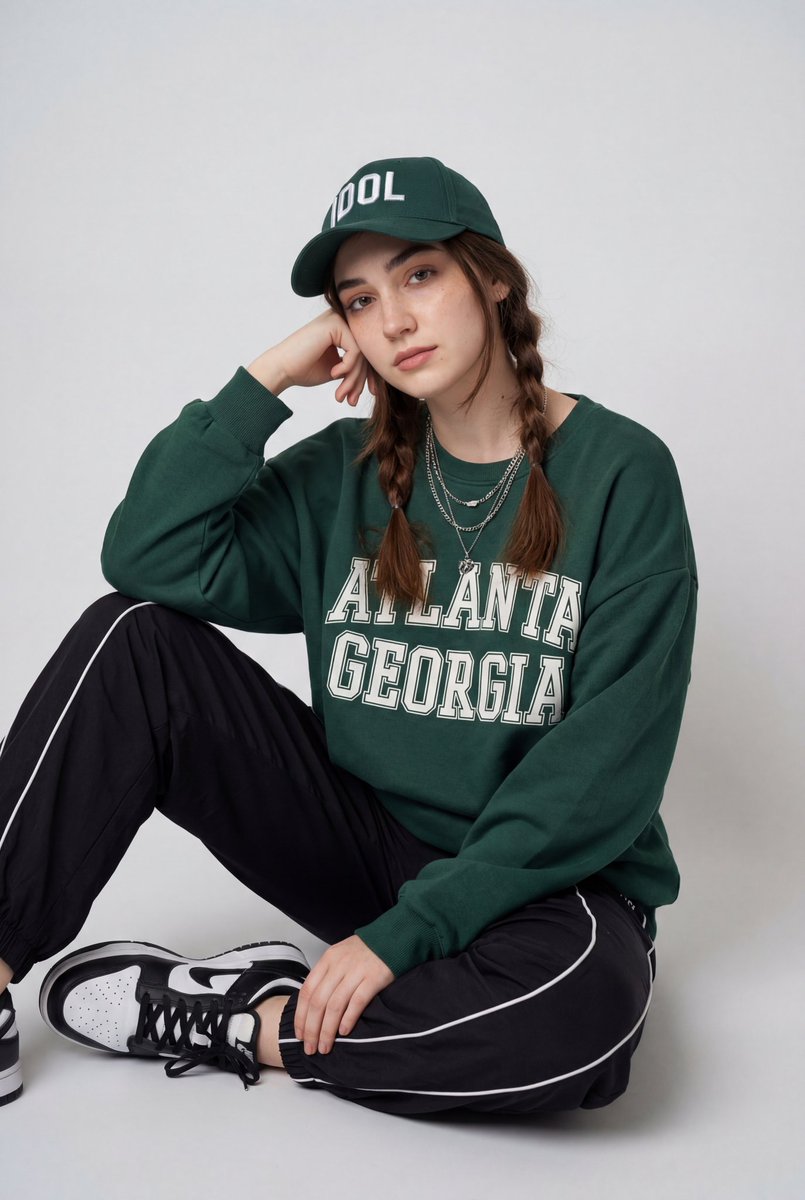 Freckled Girl Streetwear Portrait