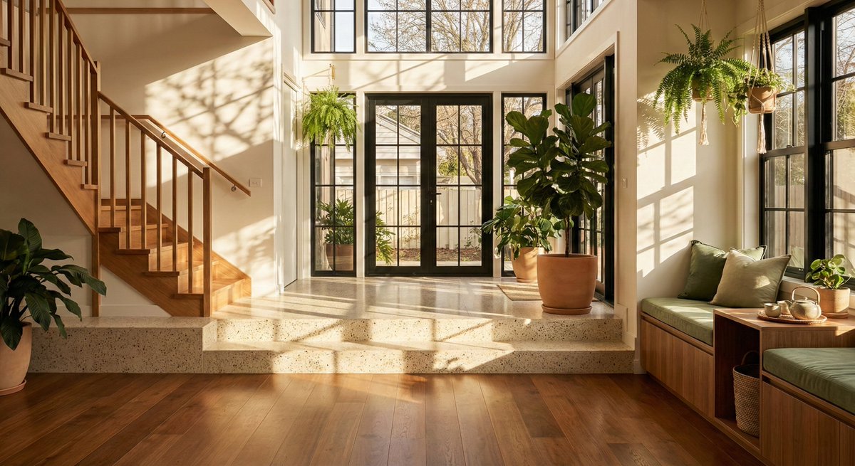 Sunlit Split-Level Entryway