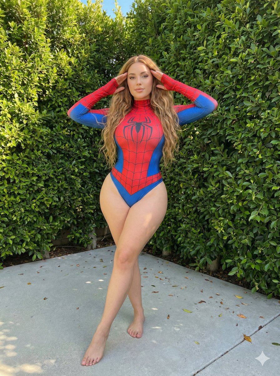 Spider-Man Bodysuit Beauty Outdoor Portrait