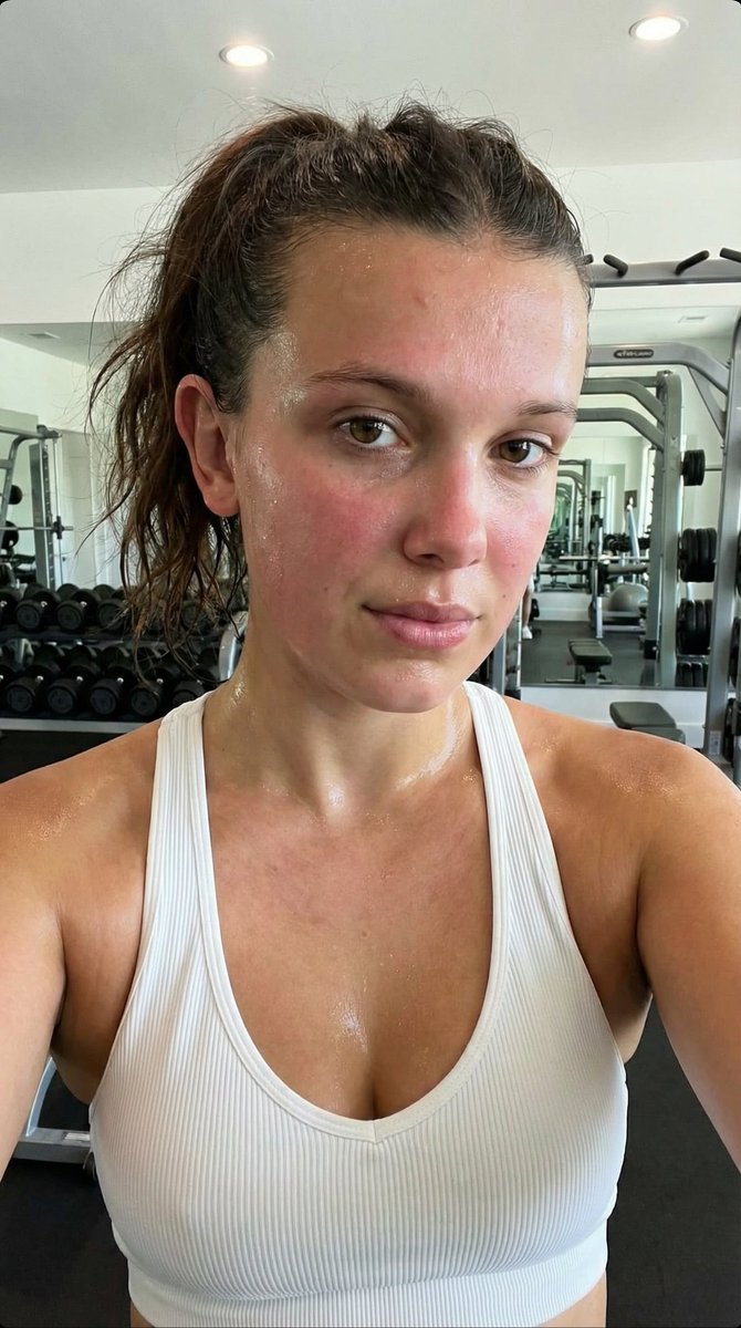 Sweaty Gym Selfie Close-Up