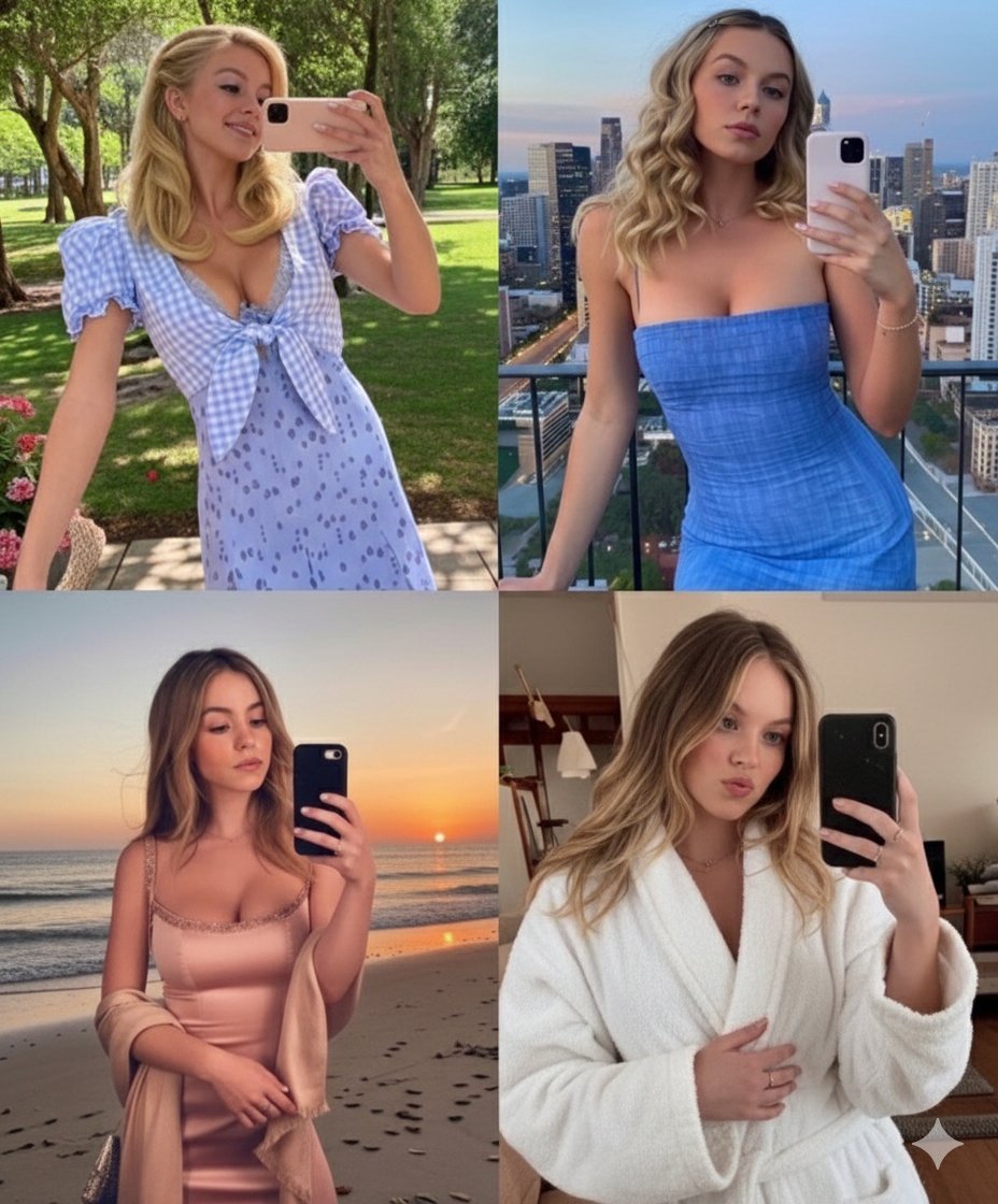 Sydney Sweeney Dual Fashion Portrait