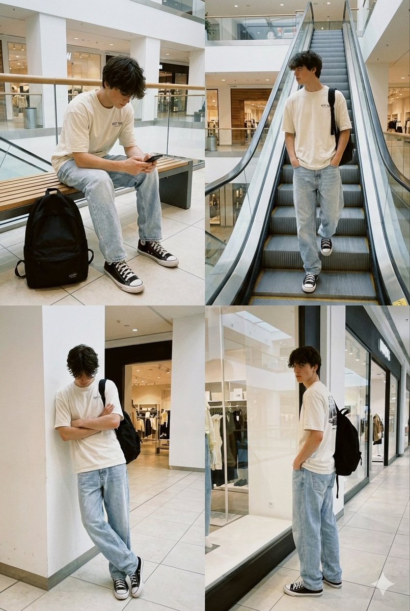 Tired Moment by Escalator