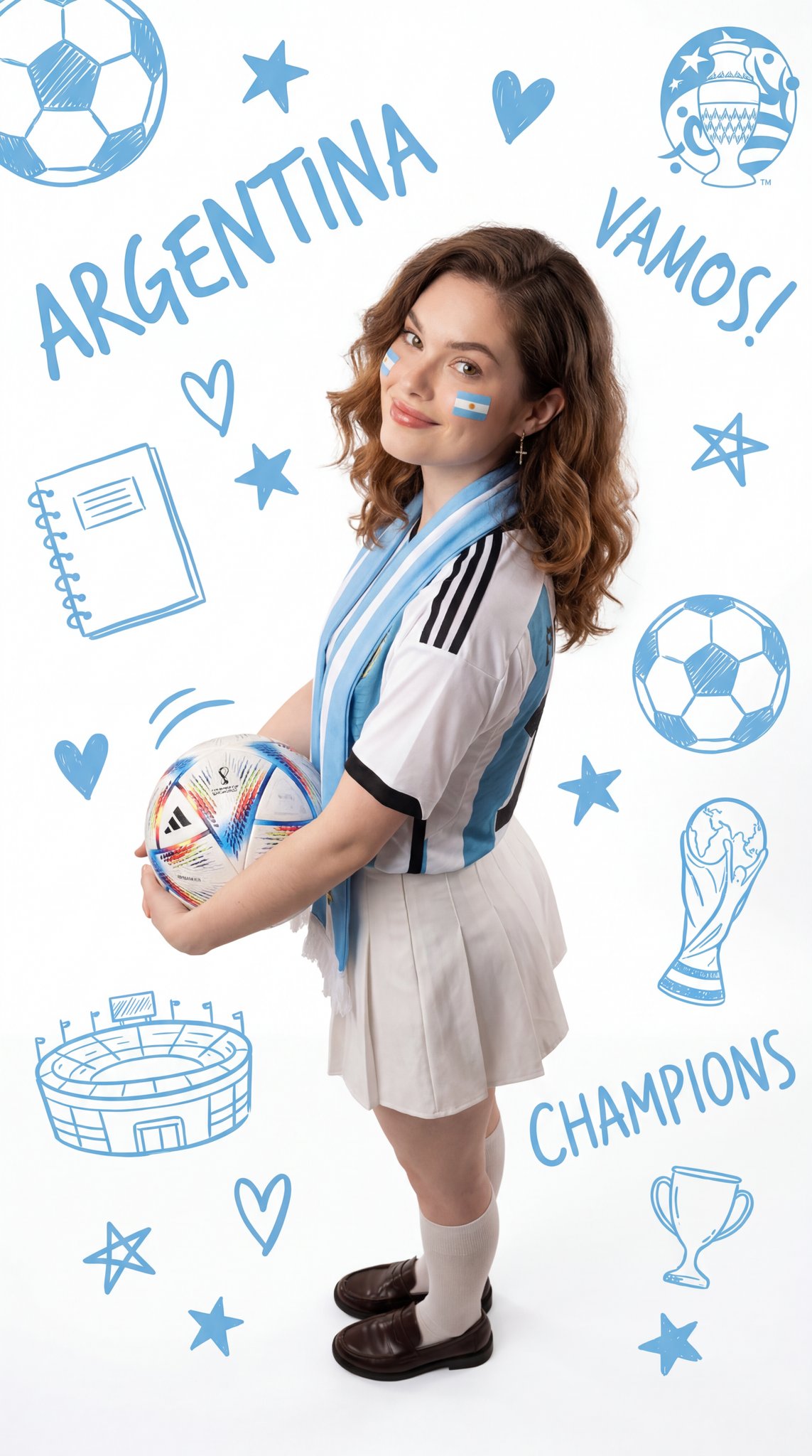 Argentina Football Fan Portrait