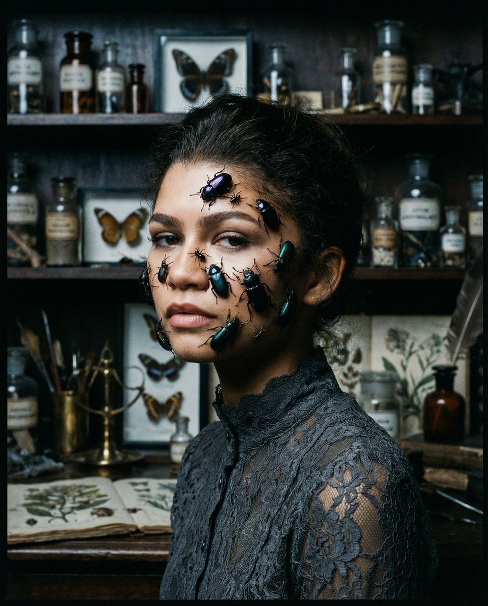Entomological Veil Portrait