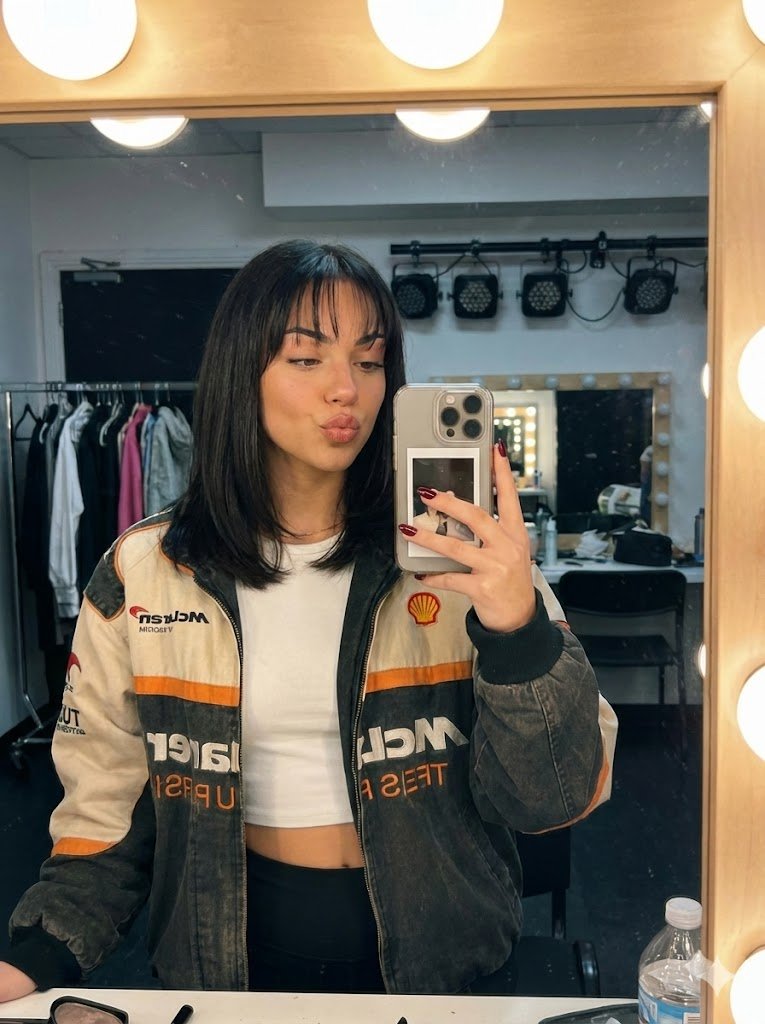 Racing Jacket Mirror Selfie