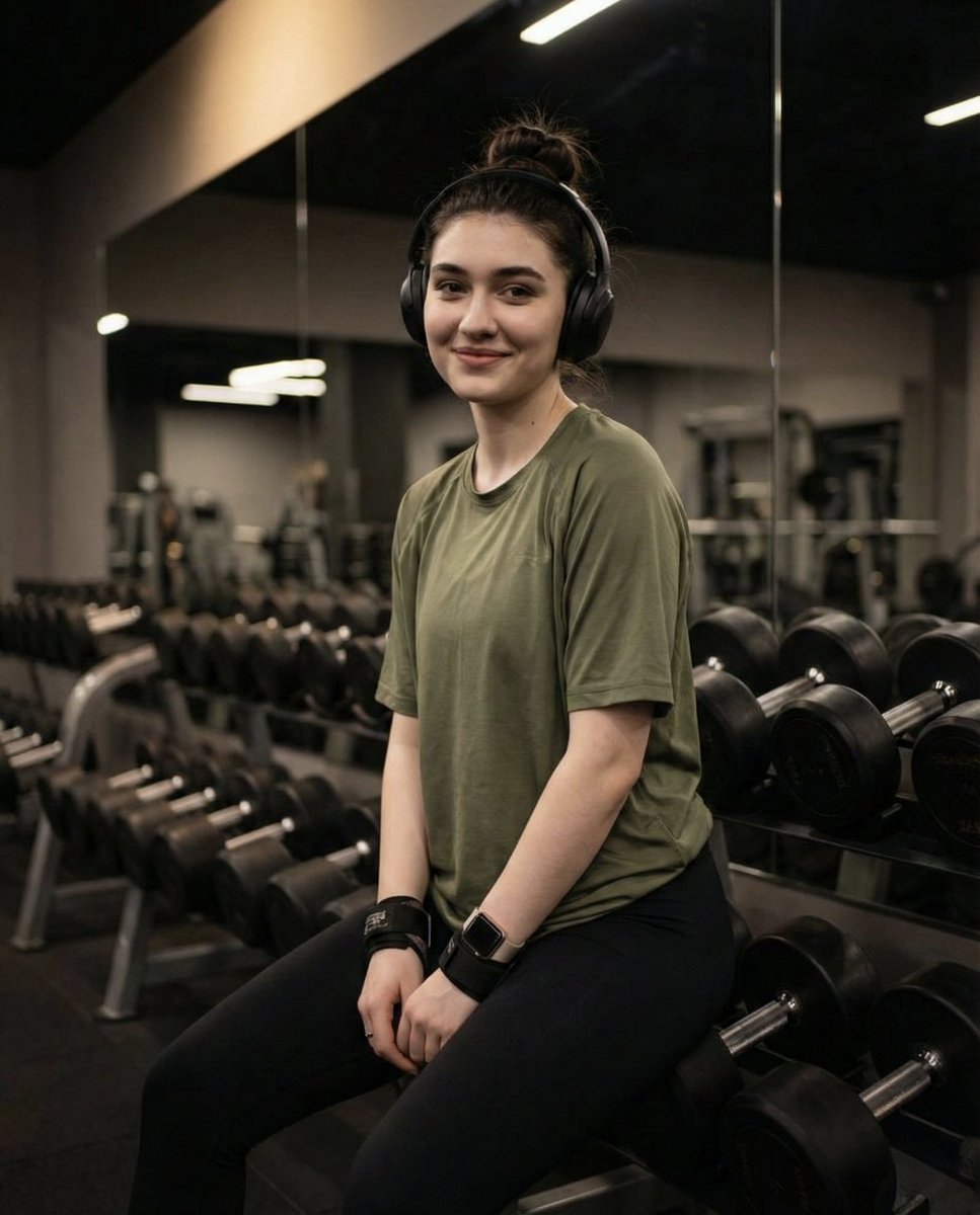 Confident Woman Gym Portrait