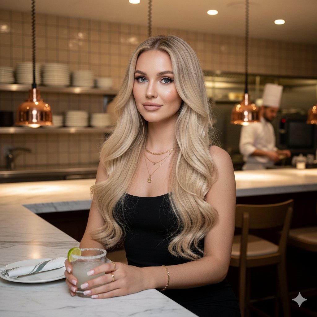 Blonde Beauty at Bar