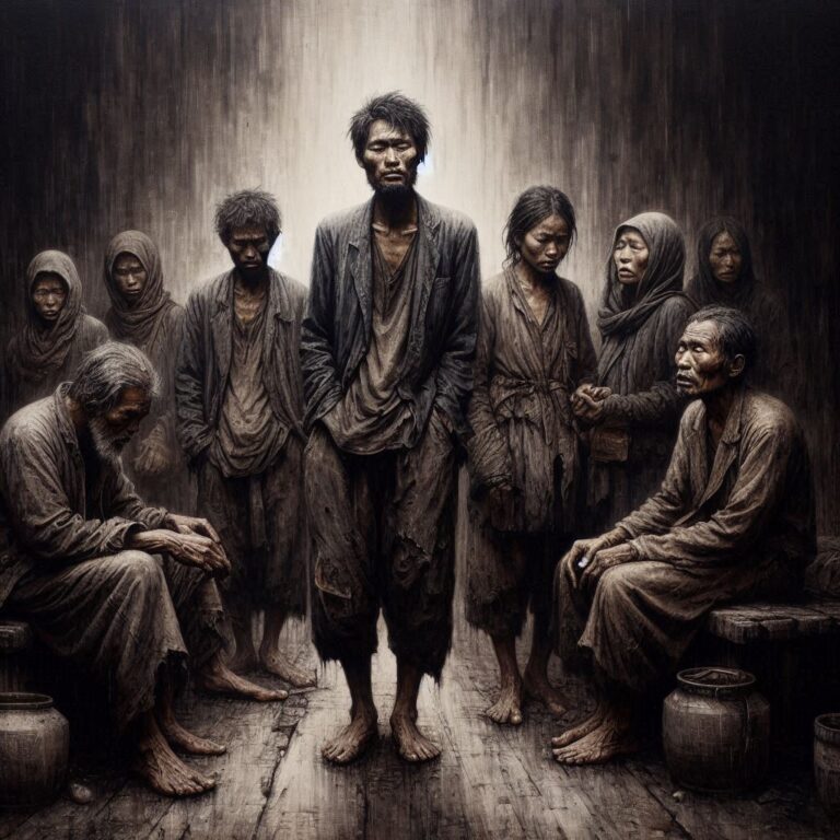 Realistic Portrait of Poverty Struggles
