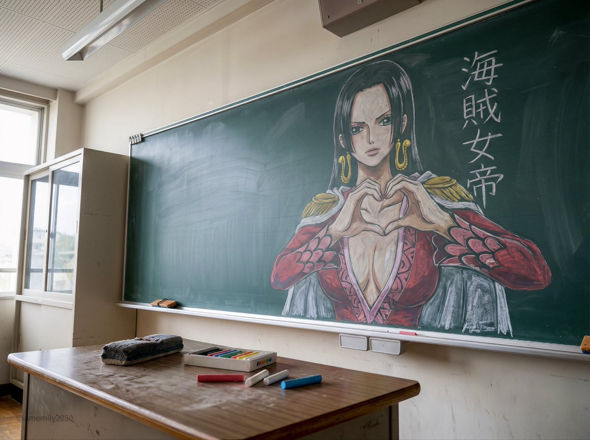 Boa Hancock Chalkboard Art One Piece