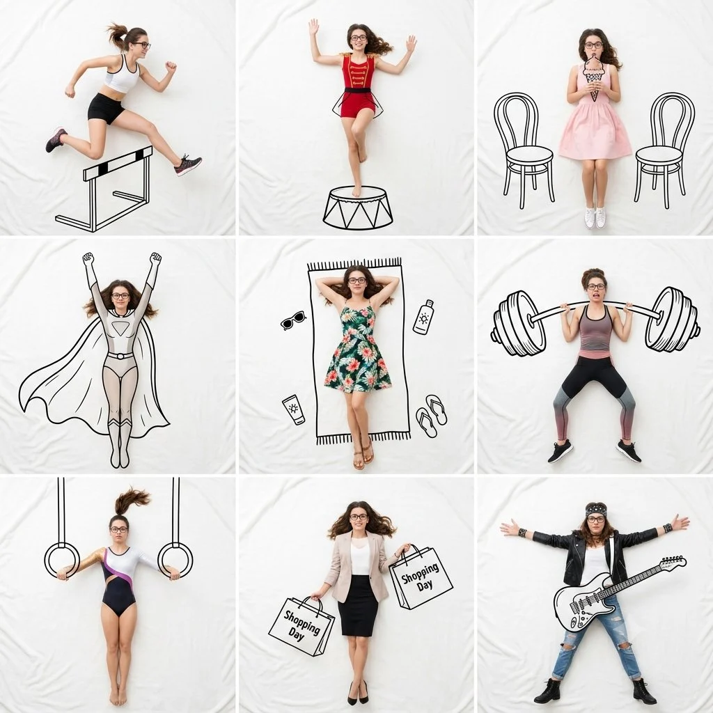 Creative Doodle Collage Lifestyle Photography