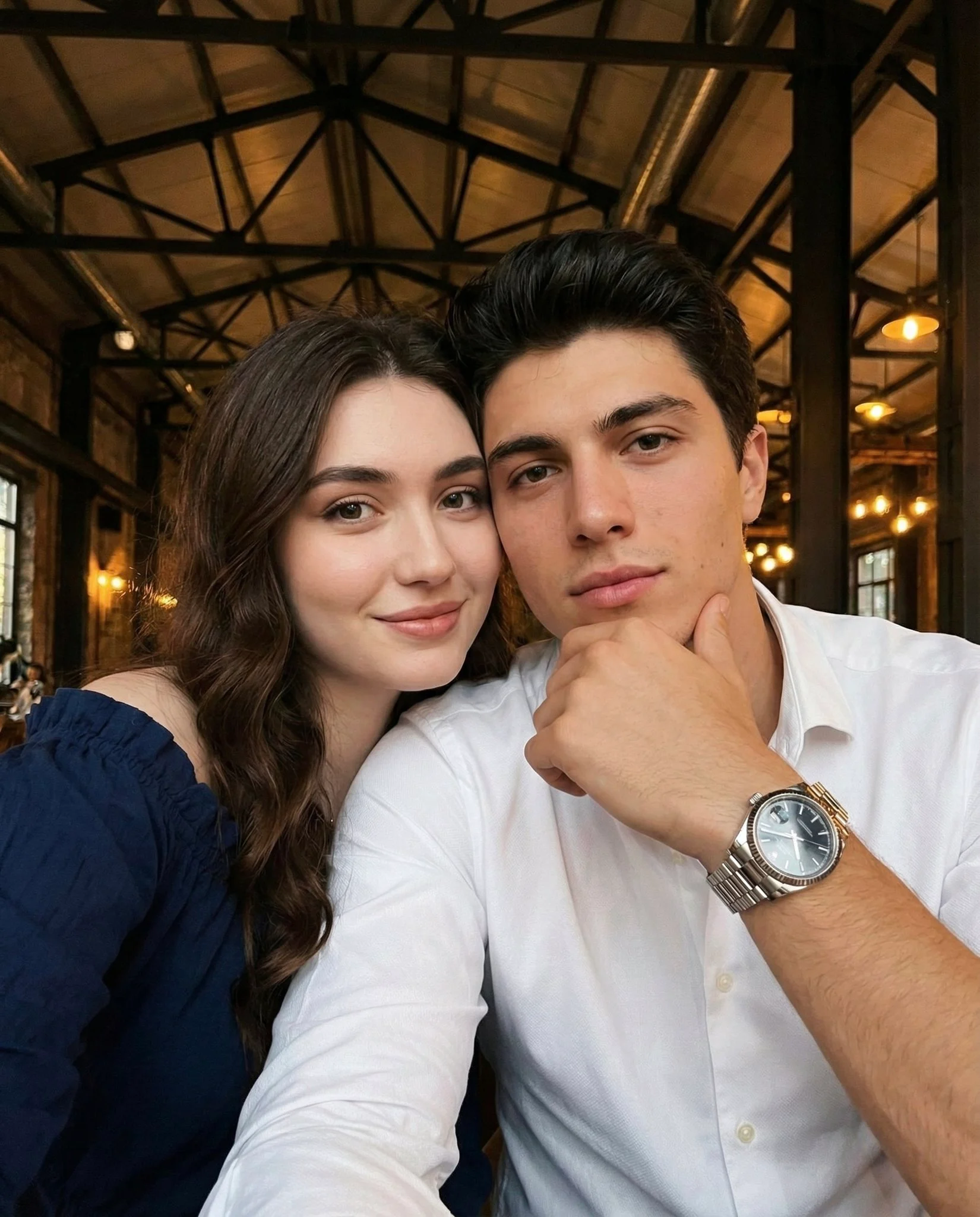 Cozy Couple Selfie Moment