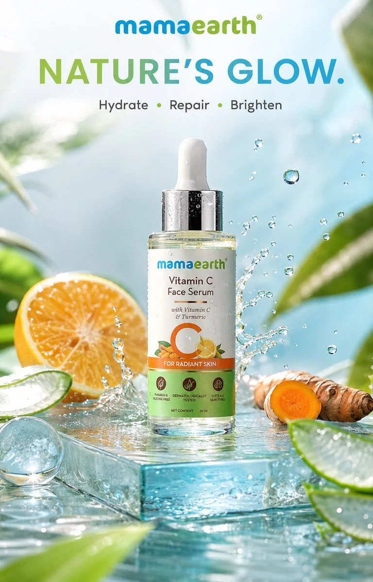 Mamaearth Serum Luxury Skincare Campaign