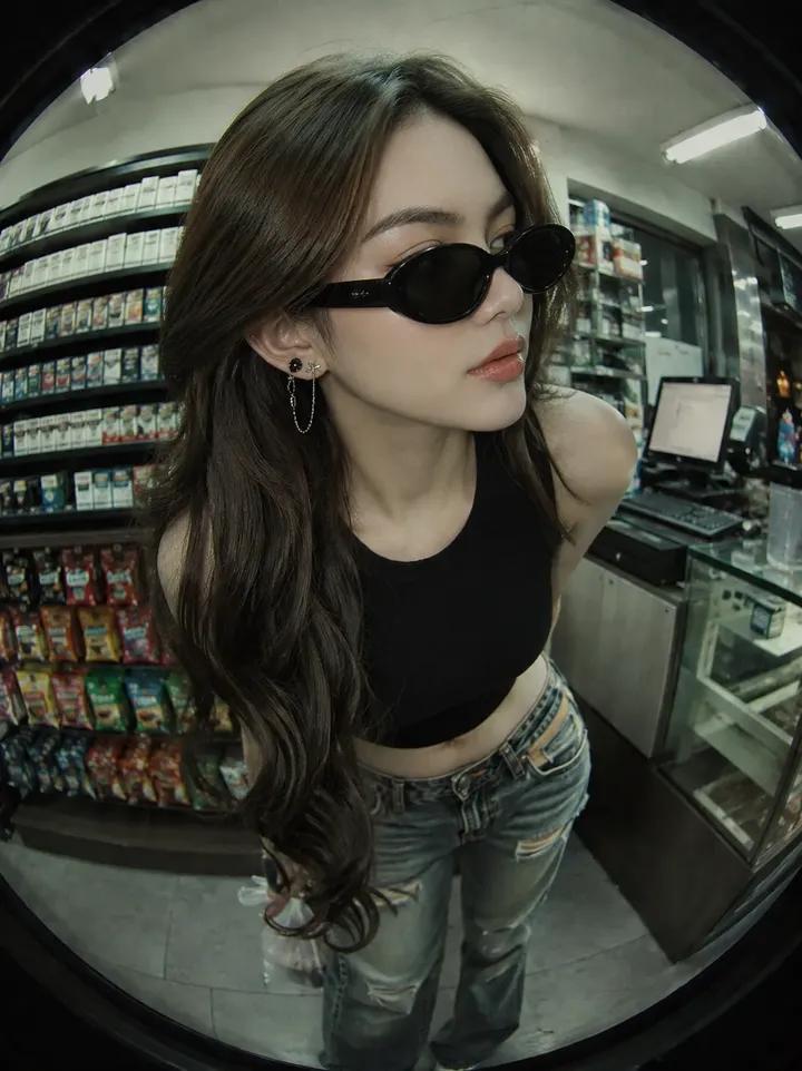 Y2K Baddie Fisheye Store Shoot