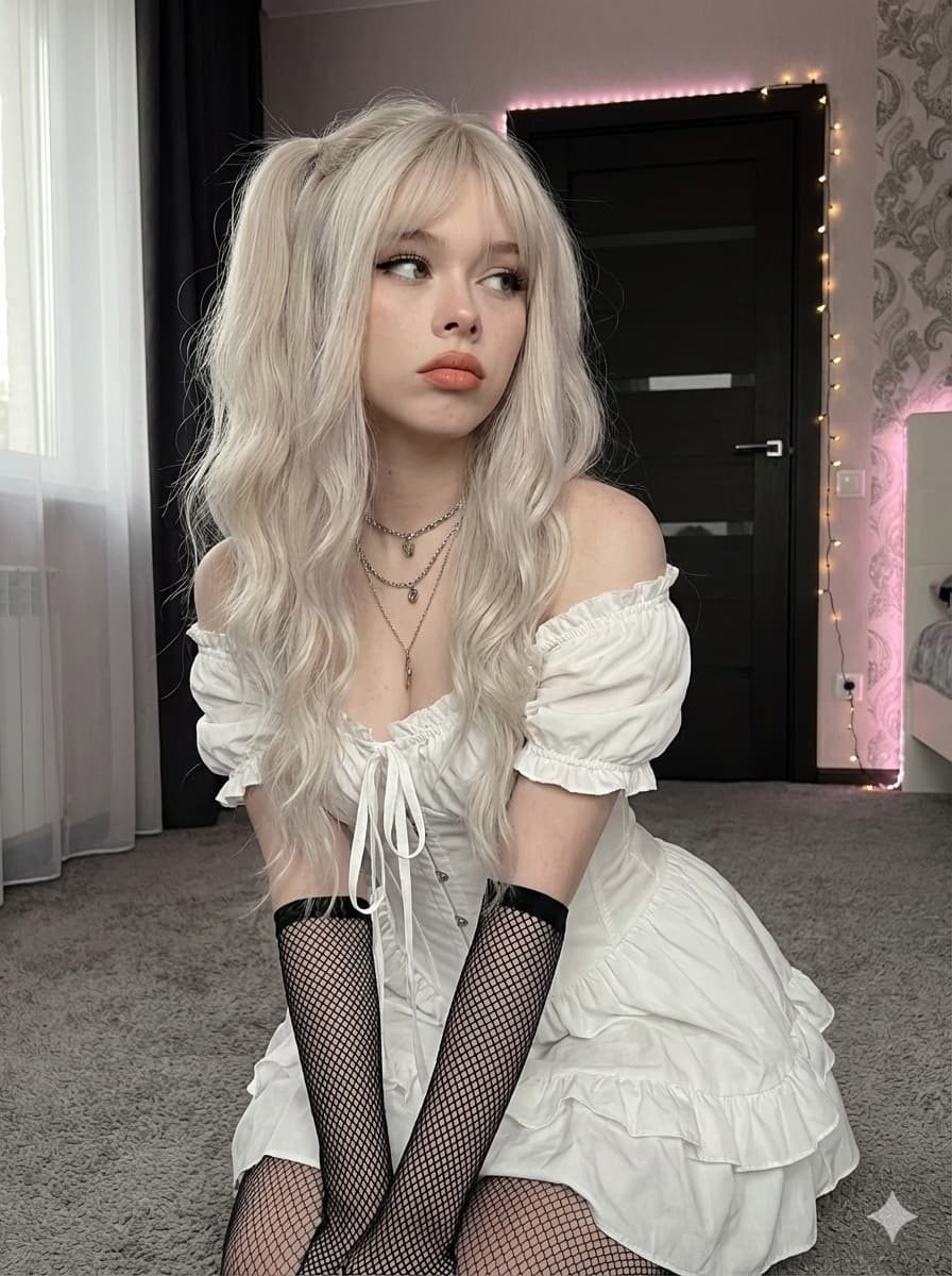 Gothic Lolita Kneeling Portrait