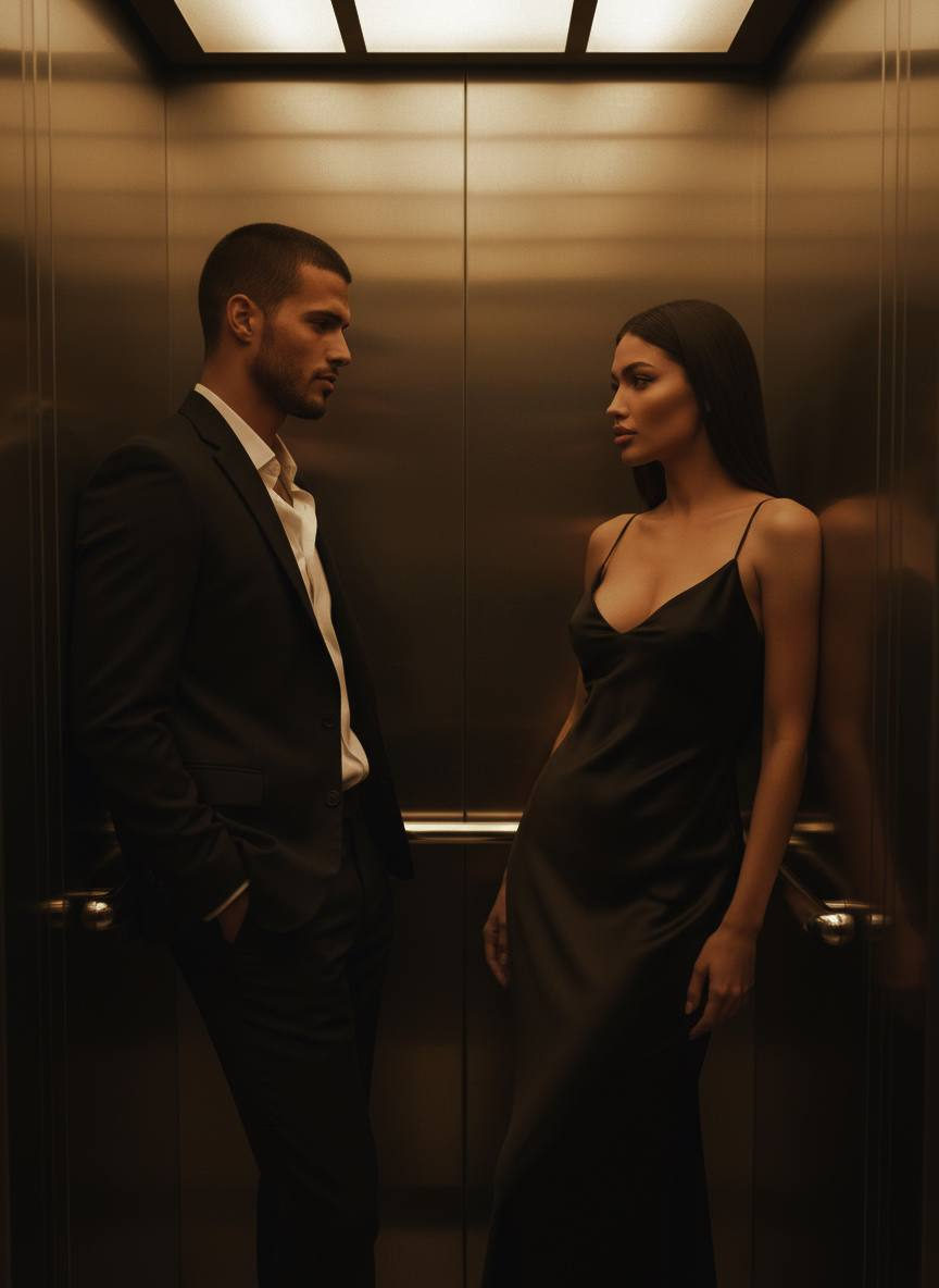 Elevator Whisper: A Luxe Passion Moment