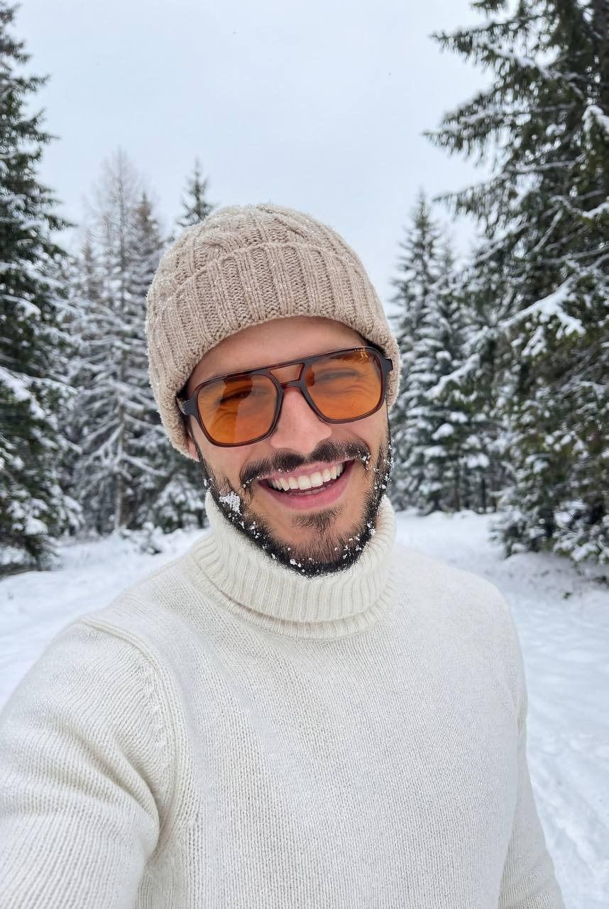 Winter Forest Selfie Joy