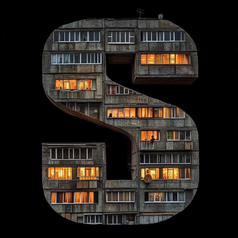 S-Shaped Soviet High-Rise Building